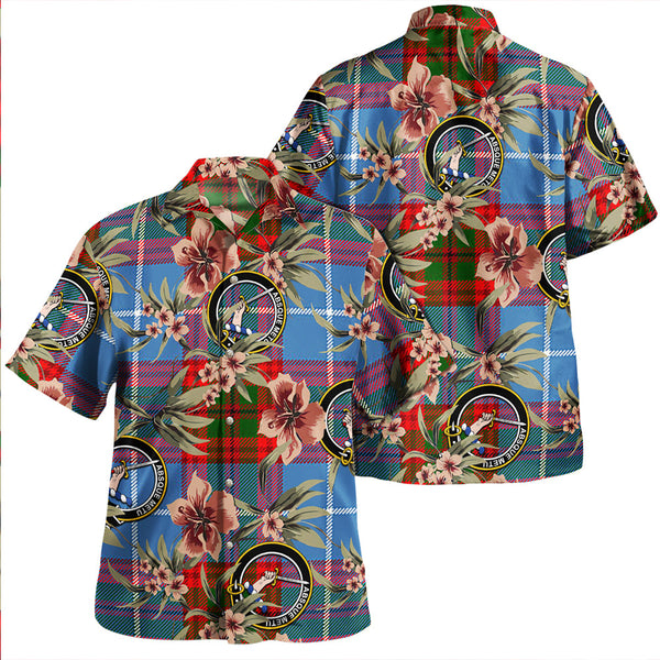 Dalmahoy Clan Badge Tartan Aloha Hawaiian Shirt Tropical Old Style