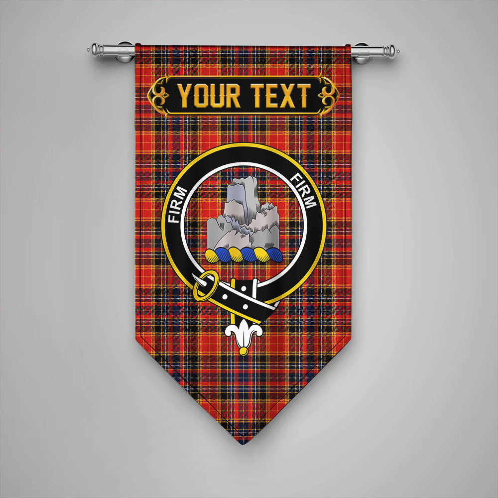 Dalrymple of Castleton Modern Clan Badge Tartan Gonfalon Personalize