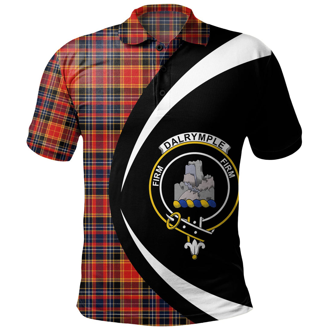 Dalrymple of Castleton Modern Clan Badge Tartan Polo Shirt Circle Style Personalized