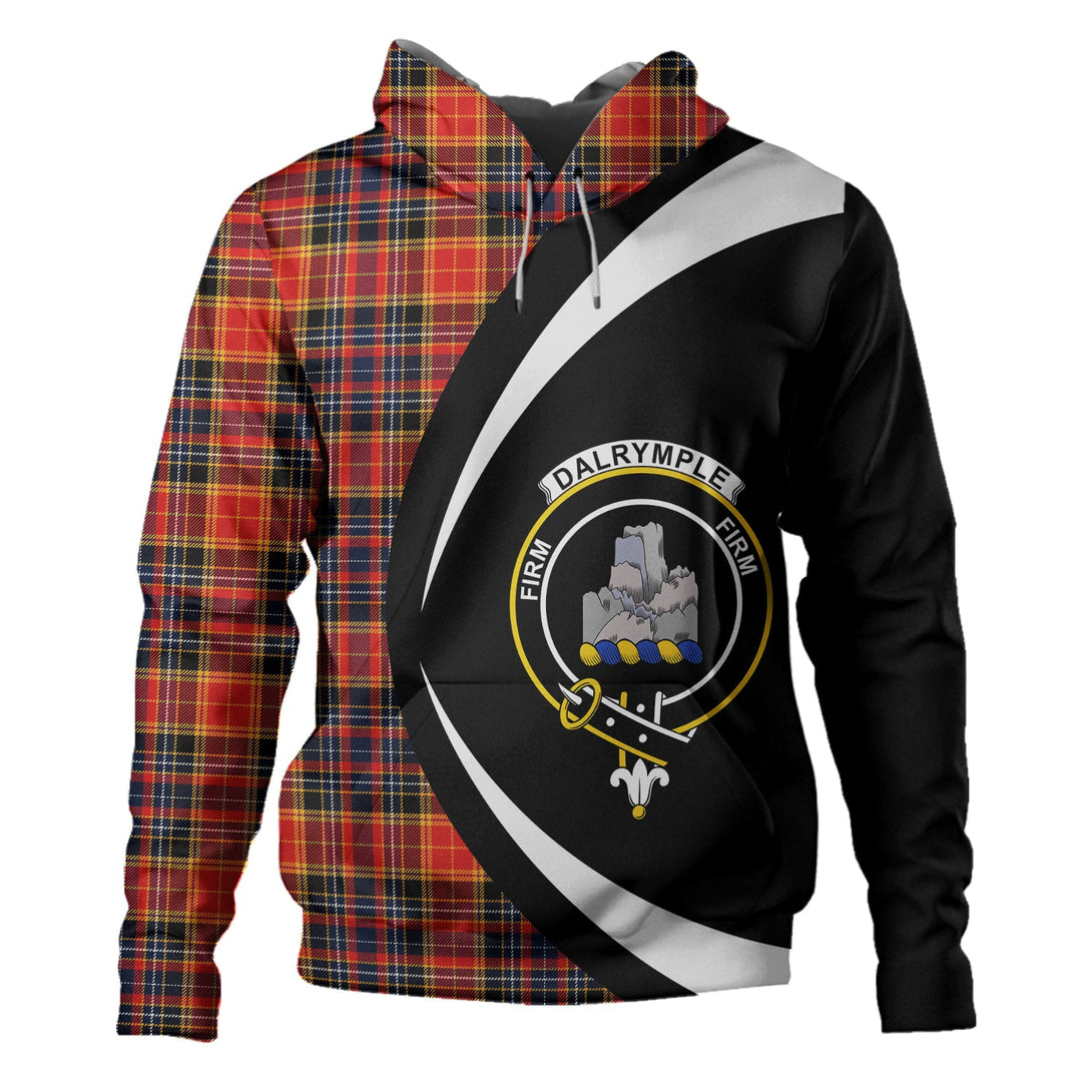 Dalrymple of Castleton Modern Clan Badge Tartan Hoodie Circle Style