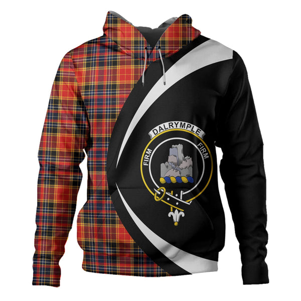 Dalrymple of Castleton Modern Clan Badge Tartan Hoodie Circle Style