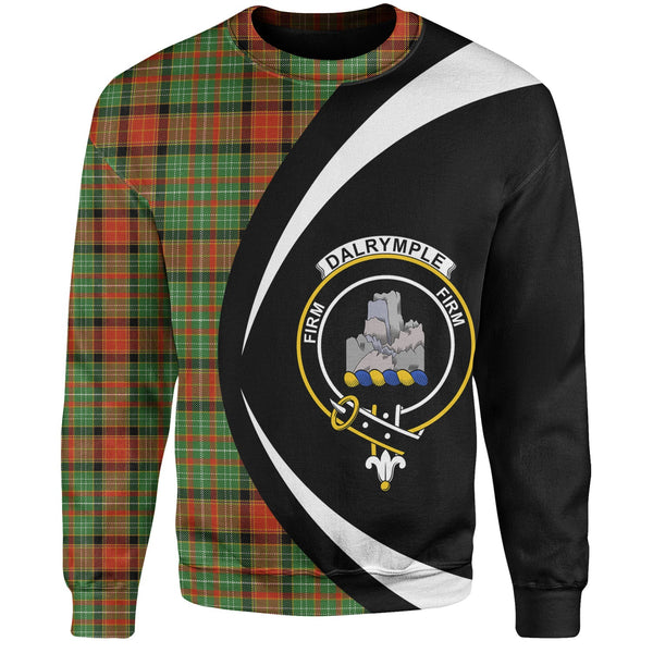 Dalrymple of Castleton 2 Ancient Clan Badge Tartan Sweatshirt Circle Style Personalized