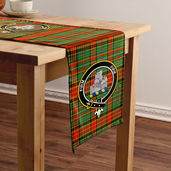 Dalrymple of Castleton #2 Modern Clan Badge Tartan Table Runner