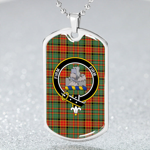 Dalrymple of Castleton #2 Modern Clan Badge Classic Tartan Dog Tag Necklace