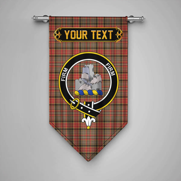 Dalrymple of Castleton #2 Weathered Clan Badge Tartan Gonfalon Personalize