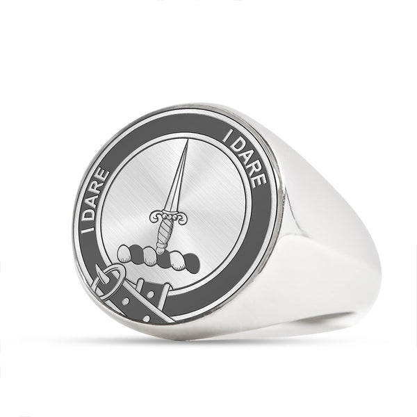 Dalzell Clan Badge Engraved Signet Ring