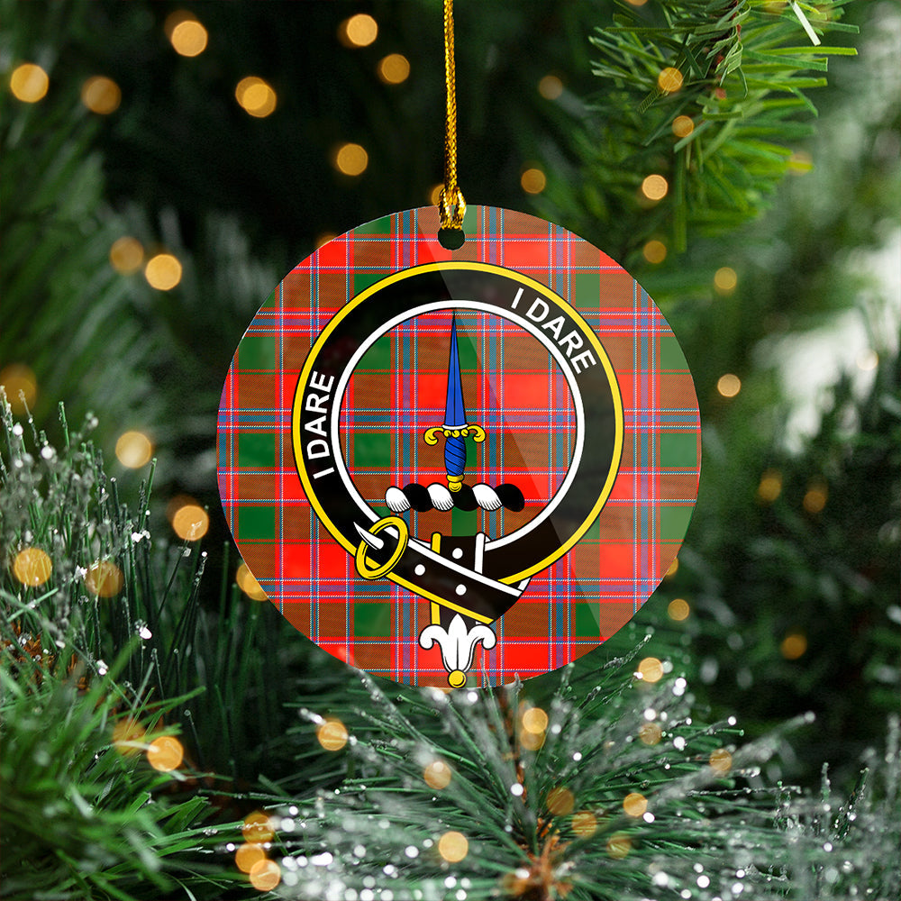 Dalzell  Clan Badge Tartan Plastic Christmas Ornaments