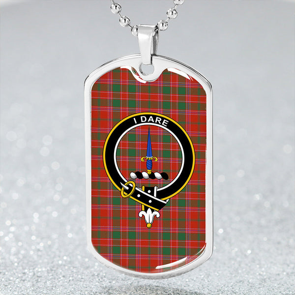 Dalziel Ancient Clan Badge Classic Tartan Dog Tag Necklace