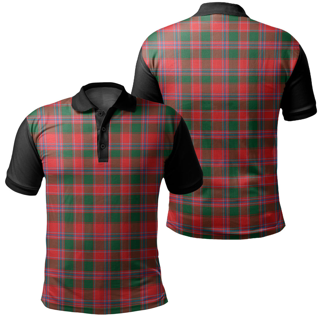 Dalziel Modern Tartan Classic Polo Shirt Black Neck 1 Style