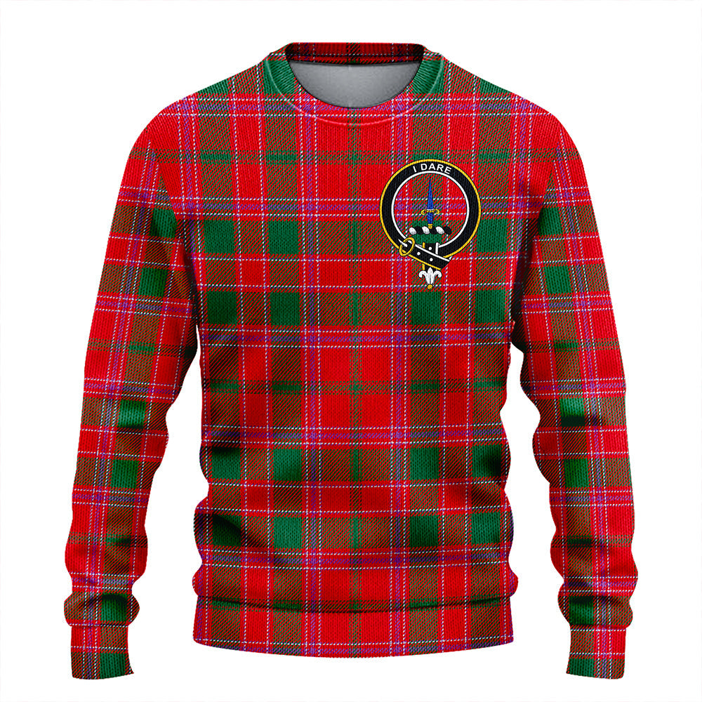 Dalziel Modern Clan Badge Tartan Knitted Sweater