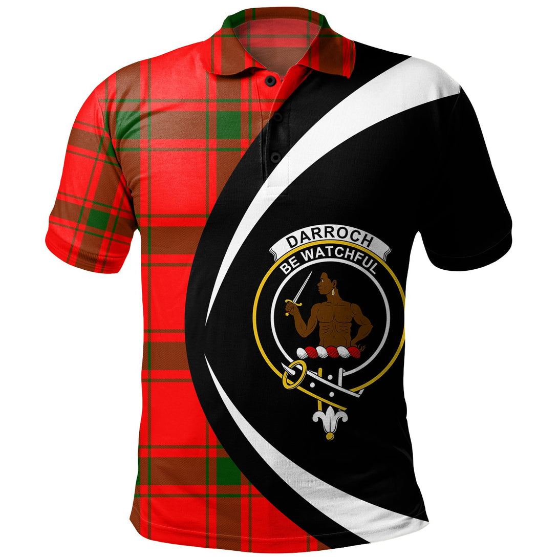 Darroch Clan Badge Tartan Polo Shirt Circle Style Personalized