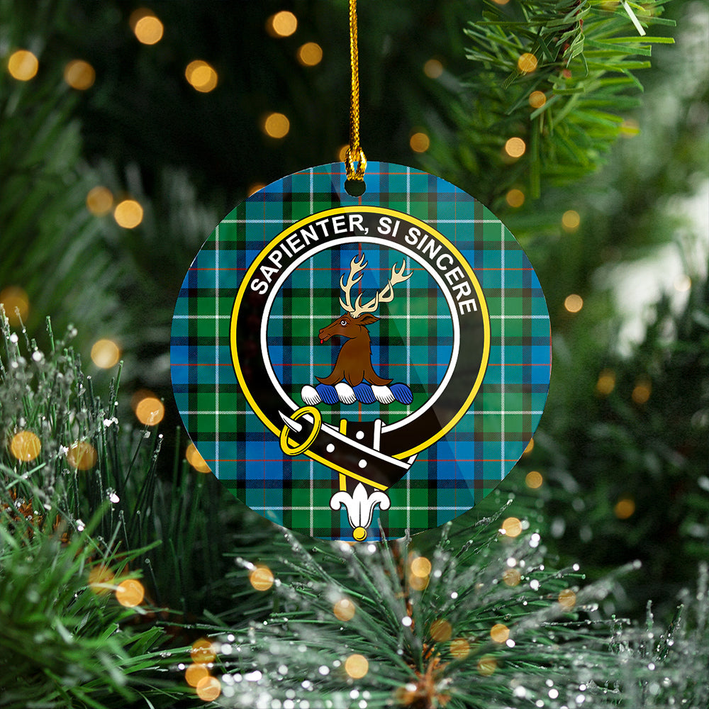 Davidson Ancient Clan Badge Tartan Plastic Christmas Ornaments