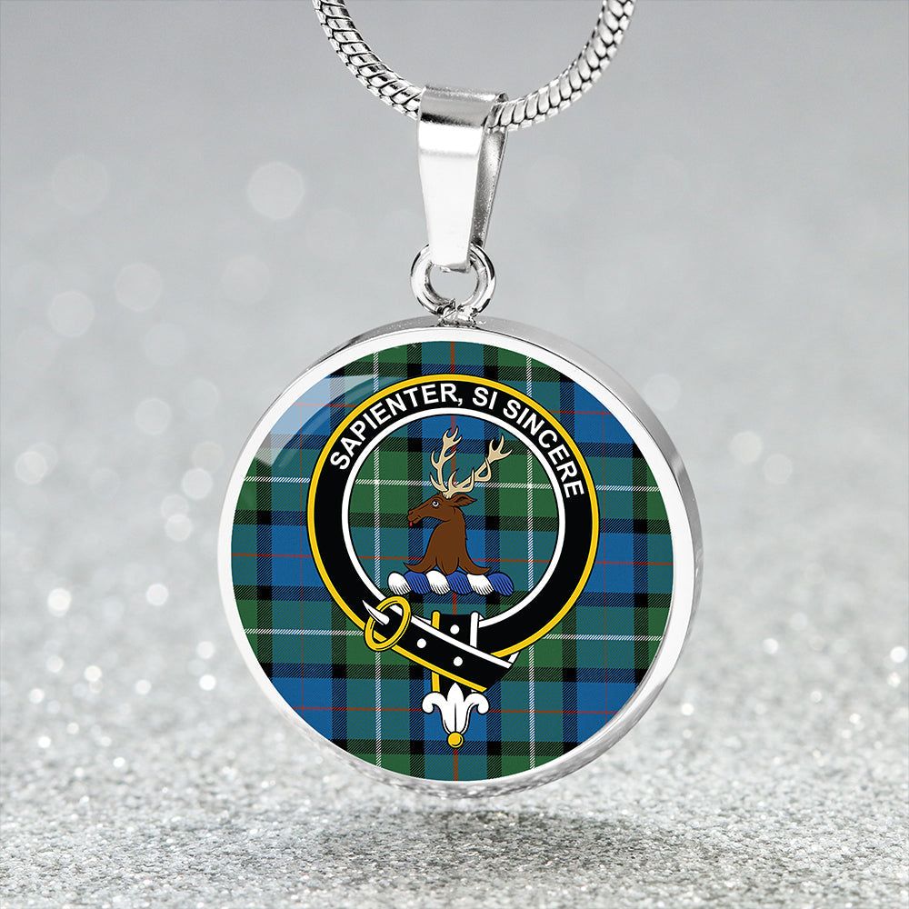 Davidson Ancient Clan Badge Tartan Classic Circle Necklace