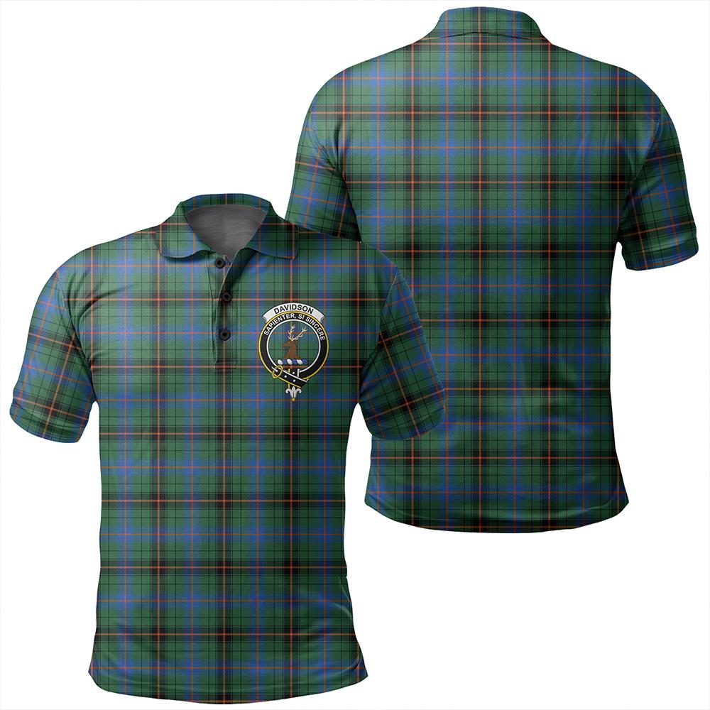 Davidson Ancient Tartan Classic Crest Polo Shirt