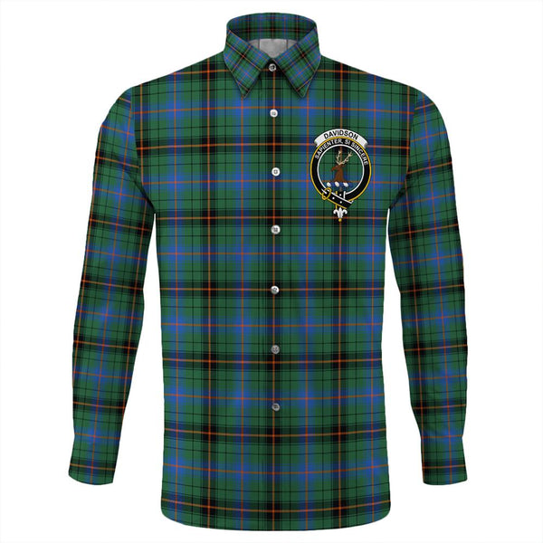 Davidson Ancient Tartan Classic Crest Long Sleeve Button Shirt