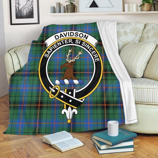 Davidson Ancient Tartan Crest Premium Blanket