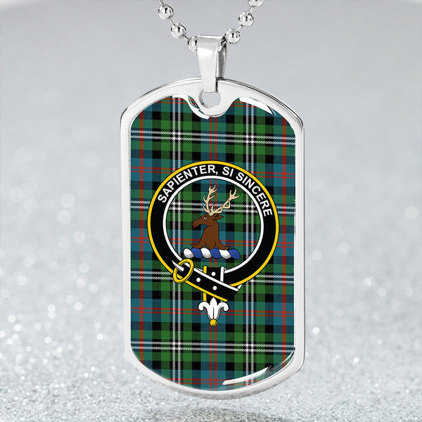 Davidson Double Ancient Clan Badge Classic Tartan Dog Tag Necklace