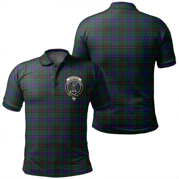 Davidson Modern Tartan Classic Crest Polo Shirt