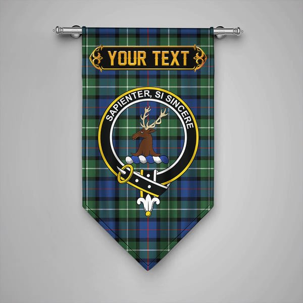 Davidson Modern Clan Badge Tartan Gonfalon Personalize