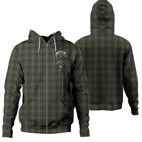 Davidson Tulloch Dress Tartan Classic Crest Zipper Hoodie