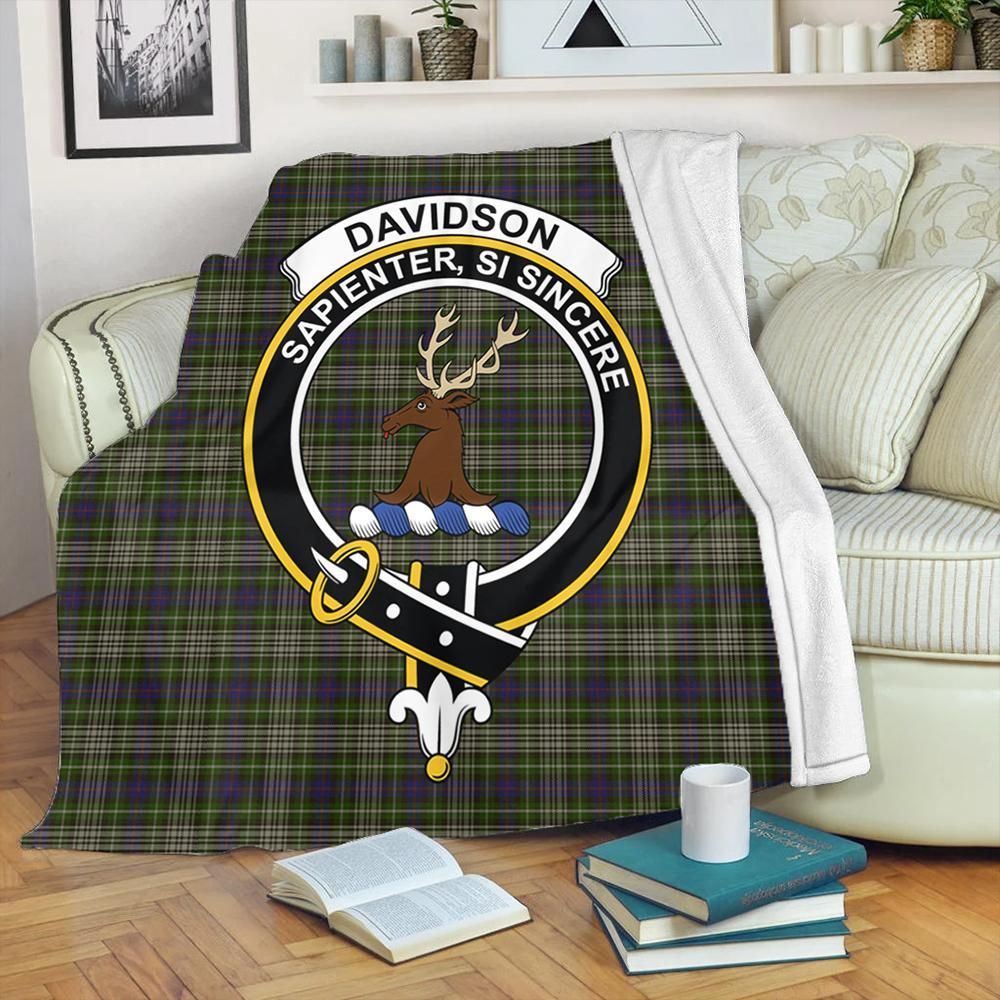 Davidson Tulloch Dress Tartan Crest Premium Blanket