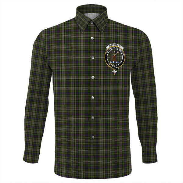 Davidson Tulloch Dress Tartan Classic Crest Long Sleeve Button Shirt