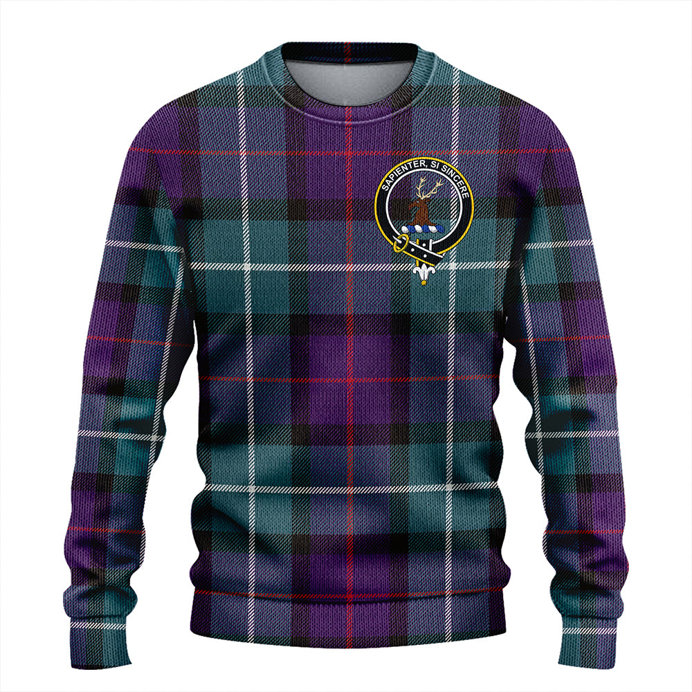 Davidson Weathered Clan Badge Tartan Knitted Sweater