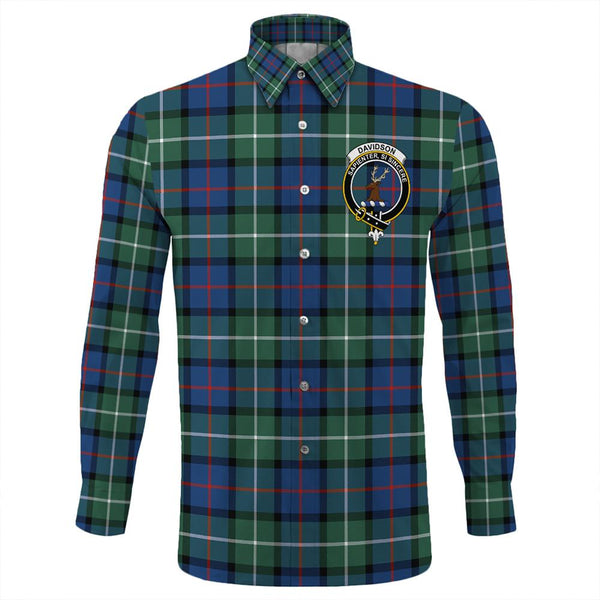 Davidson of Tulloch Tartan Classic Crest Long Sleeve Button Shirt