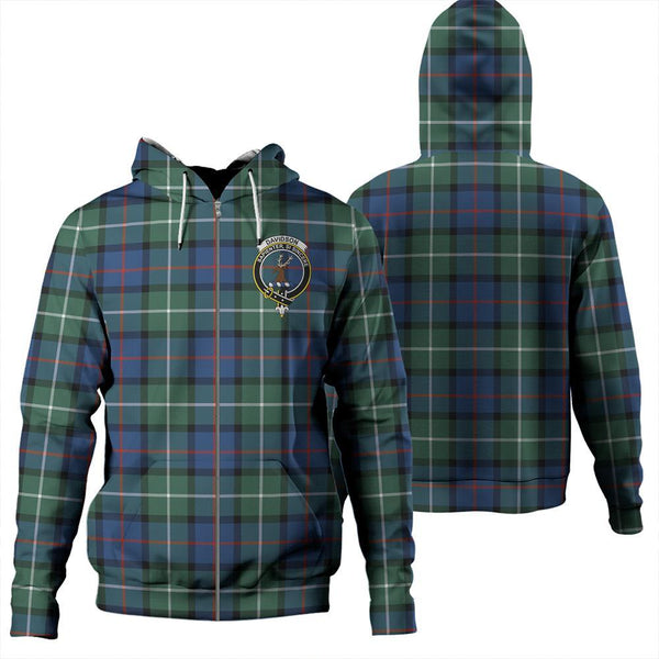 Davidson of Tulloch Tartan Classic Crest Zipper Hoodie