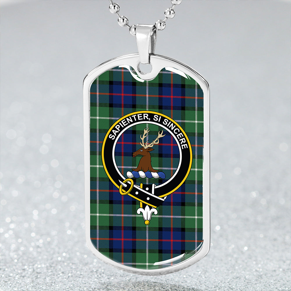 Davidson of Tulloch Modern Clan Badge Classic Tartan Dog Tag Necklace