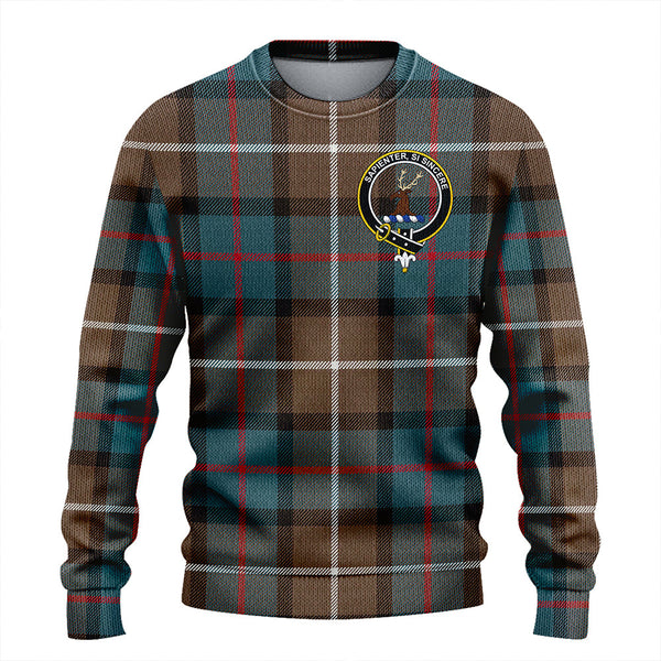 Davidson of Tulloch Weathered Clan Badge Tartan Knitted Sweater