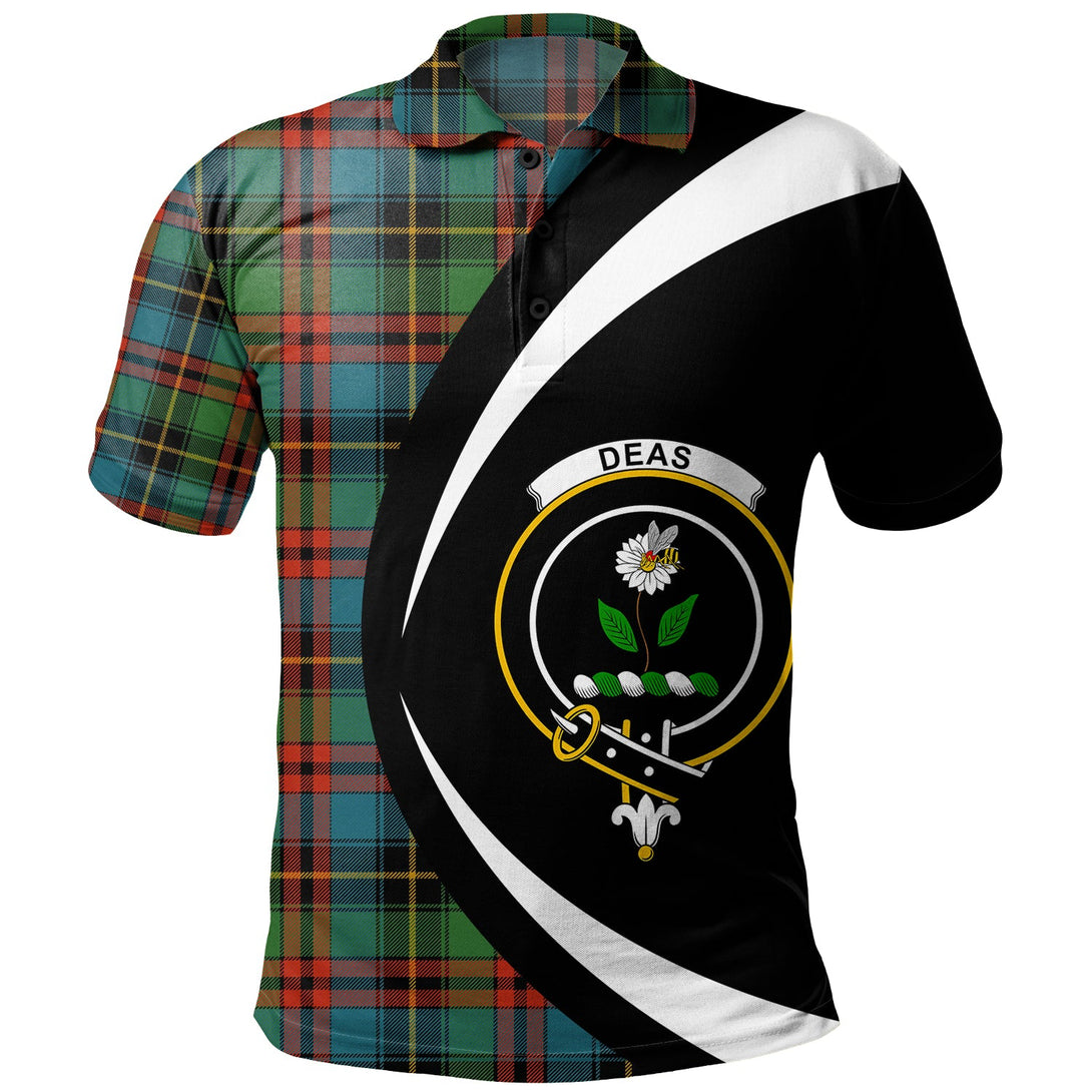 Deas Ancient Clan Badge Tartan Polo Shirt Circle Style Personalized