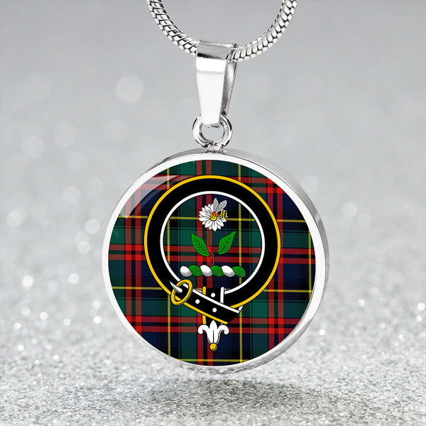 Deas Modern Clan Badge Tartan Classic Circle Necklace