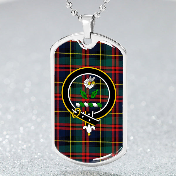 Deas Modern Clan Badge Classic Tartan Dog Tag Necklace