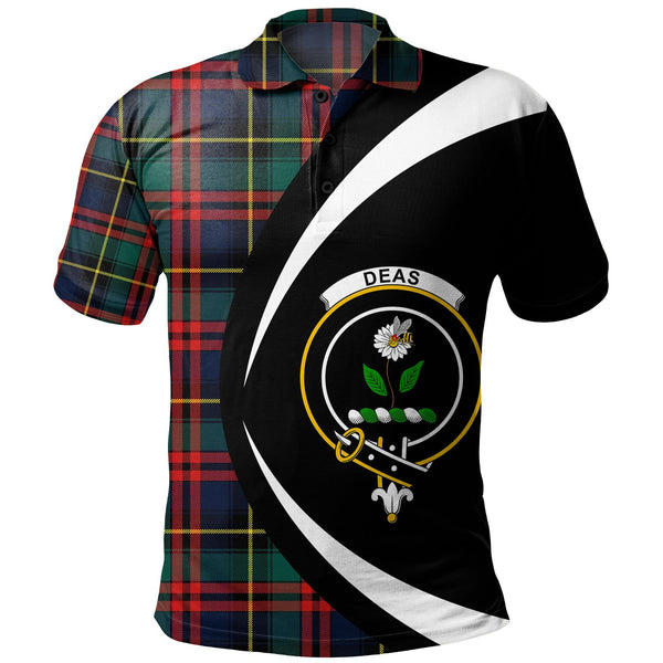 Deas Modern Clan Badge Tartan Polo Shirt Circle Style Personalized