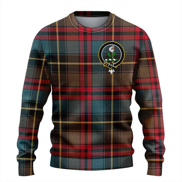 Deas Weathered Clan Badge Tartan Knitted Sweater