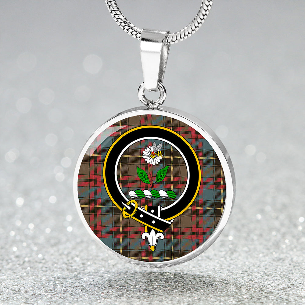 Deas Weathered Clan Badge Tartan Classic Circle Necklace