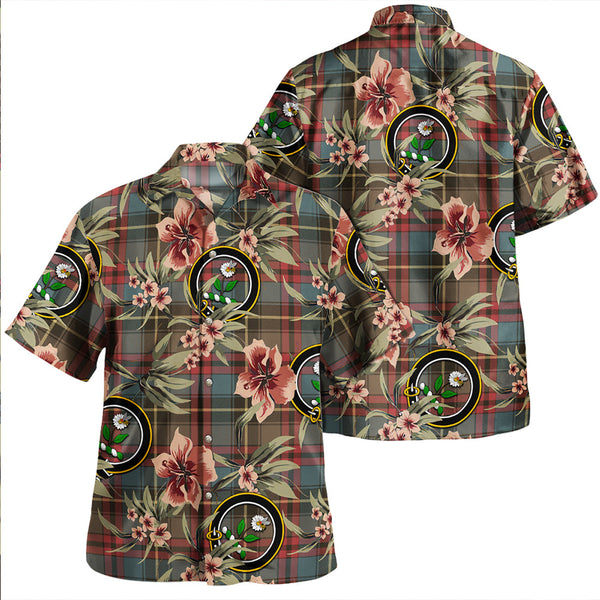 Deas Weathered Clan Badge Tartan Aloha Hawaiian Shirt Tropical Old Style