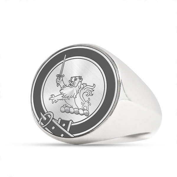 Dempster Clan Badge Engraved Signet Ring