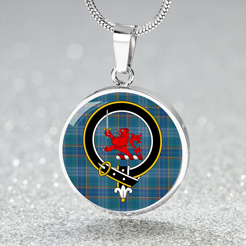 Dempster Ancient Clan Badge Tartan Classic Circle Necklace