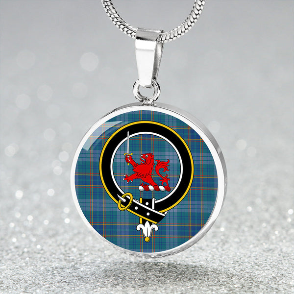 Dempster Ancient Clan Badge Tartan Classic Circle Necklace