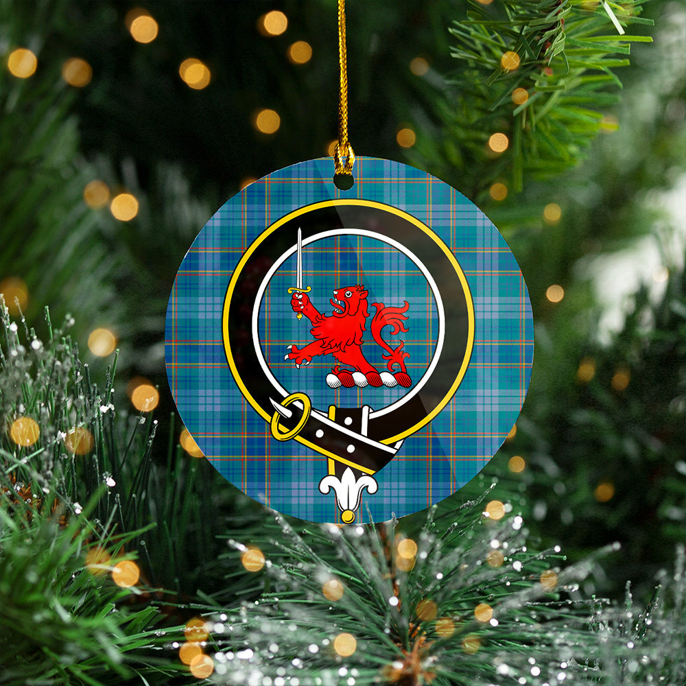 Dempster Ancient Clan Badge Tartan Plastic Christmas Ornaments