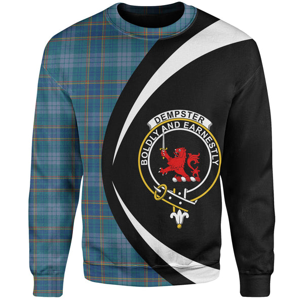 Dempster Ancient Clan Badge Tartan Sweatshirt Circle Style Personalized