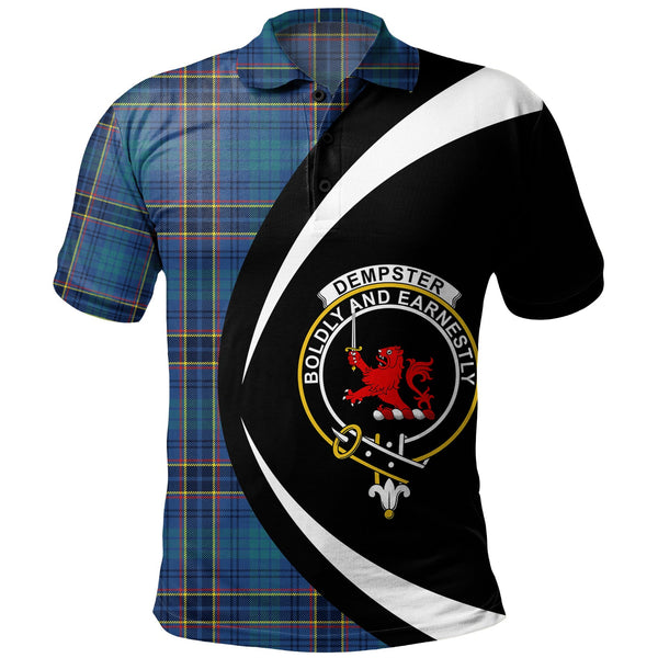 Dempster Modern Clan Badge Tartan Polo Shirt Circle Style Personalized