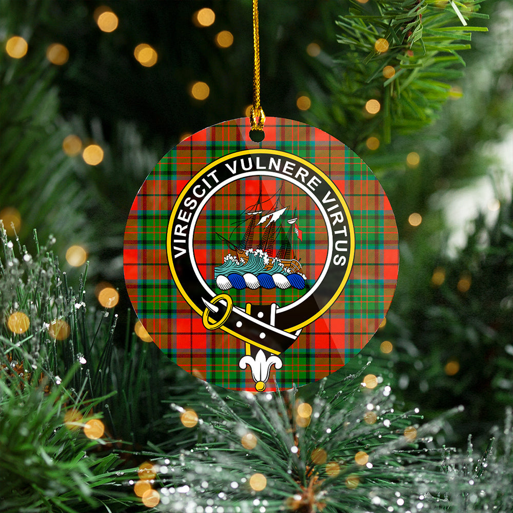 Dickie Ancient Clan Badge Tartan Plastic Christmas Ornaments