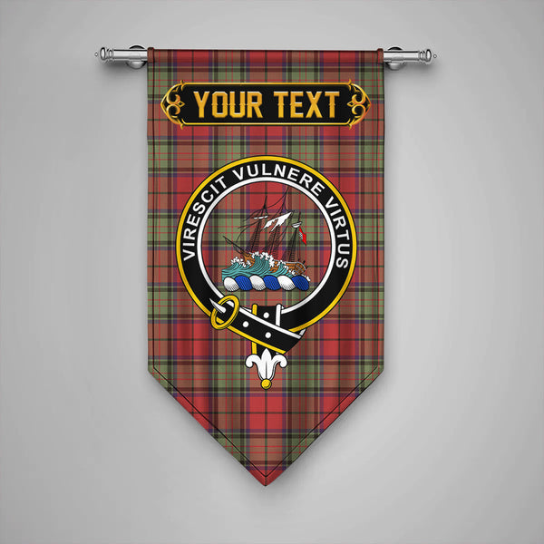 Dickie Weathered Clan Badge Tartan Gonfalon Personalize