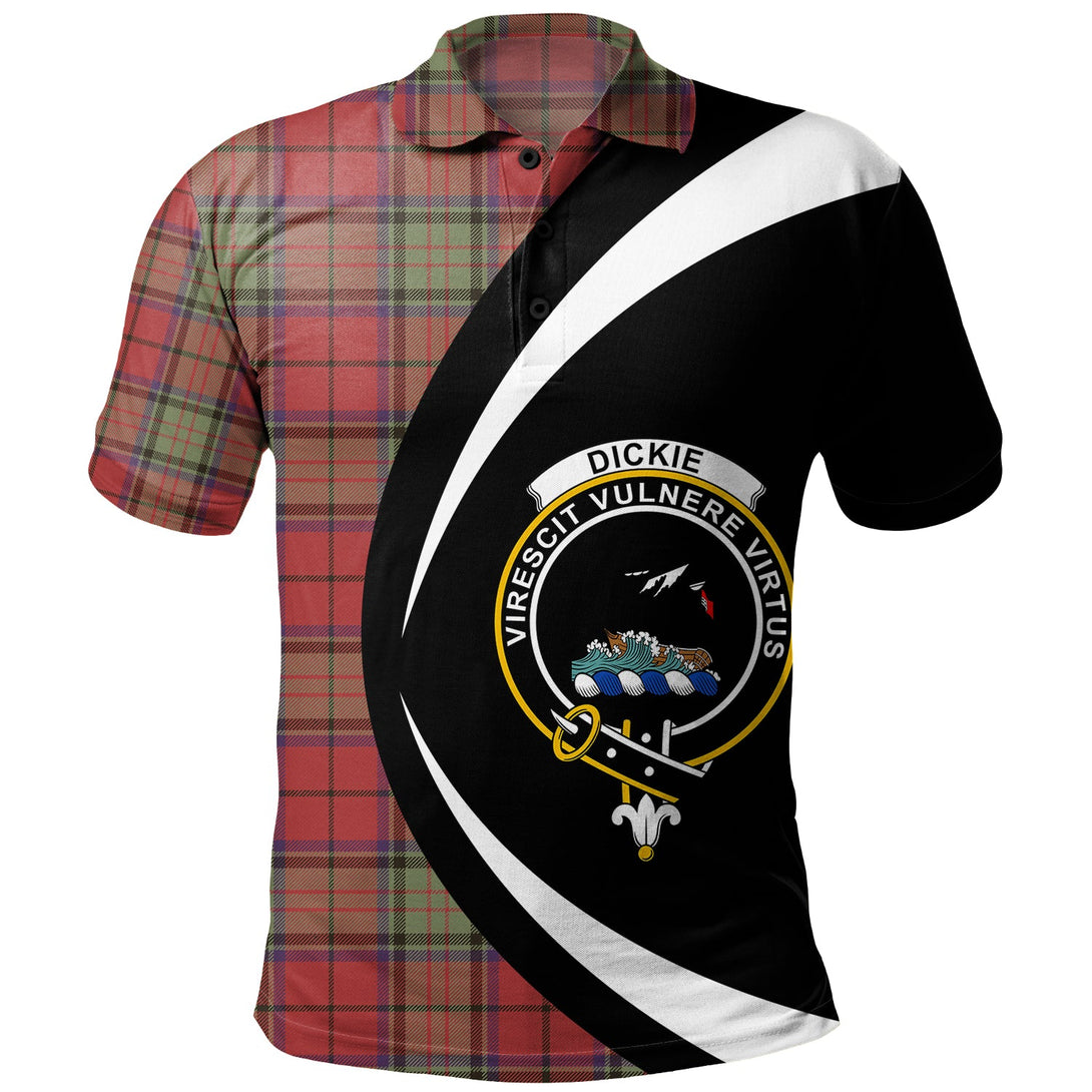 Dickie Weathered Clan Badge Tartan Polo Shirt Circle Style Personalized