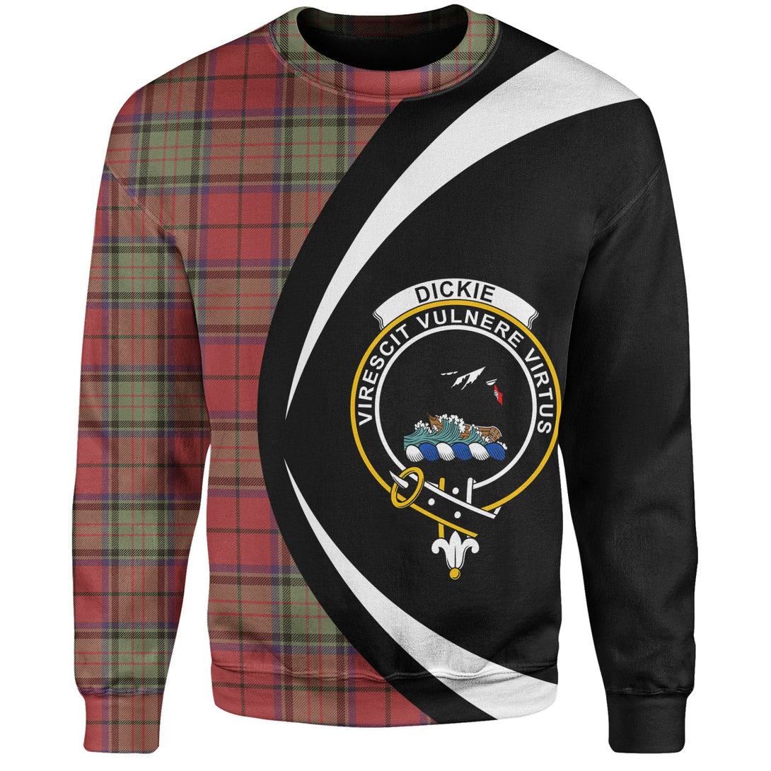 Dickie Weathered Clan Badge Tartan Sweatshirt Circle Style Personalized