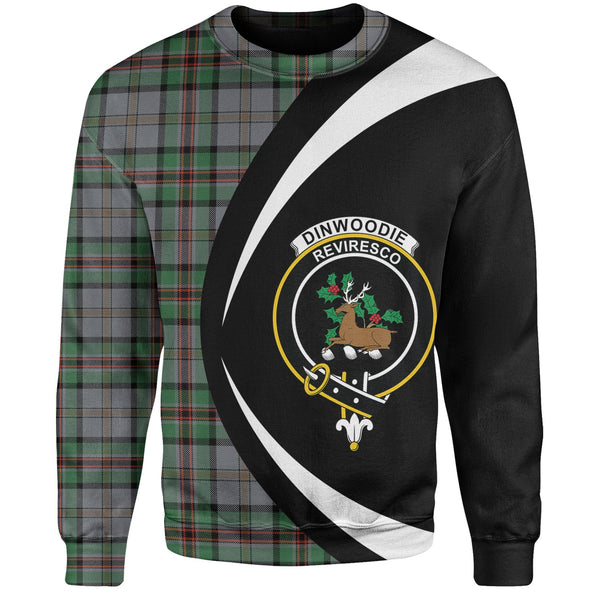 Dinwoodie Ancient Clan Badge Tartan Sweatshirt Circle Style Personalized