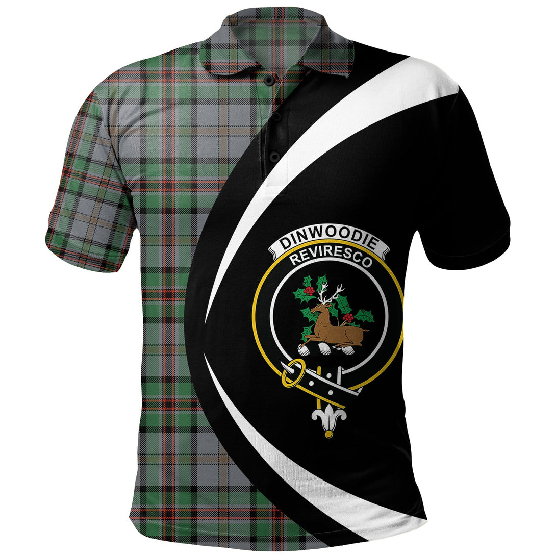 Dinwoodie Ancient Clan Badge Tartan Polo Shirt Circle Style Personalized